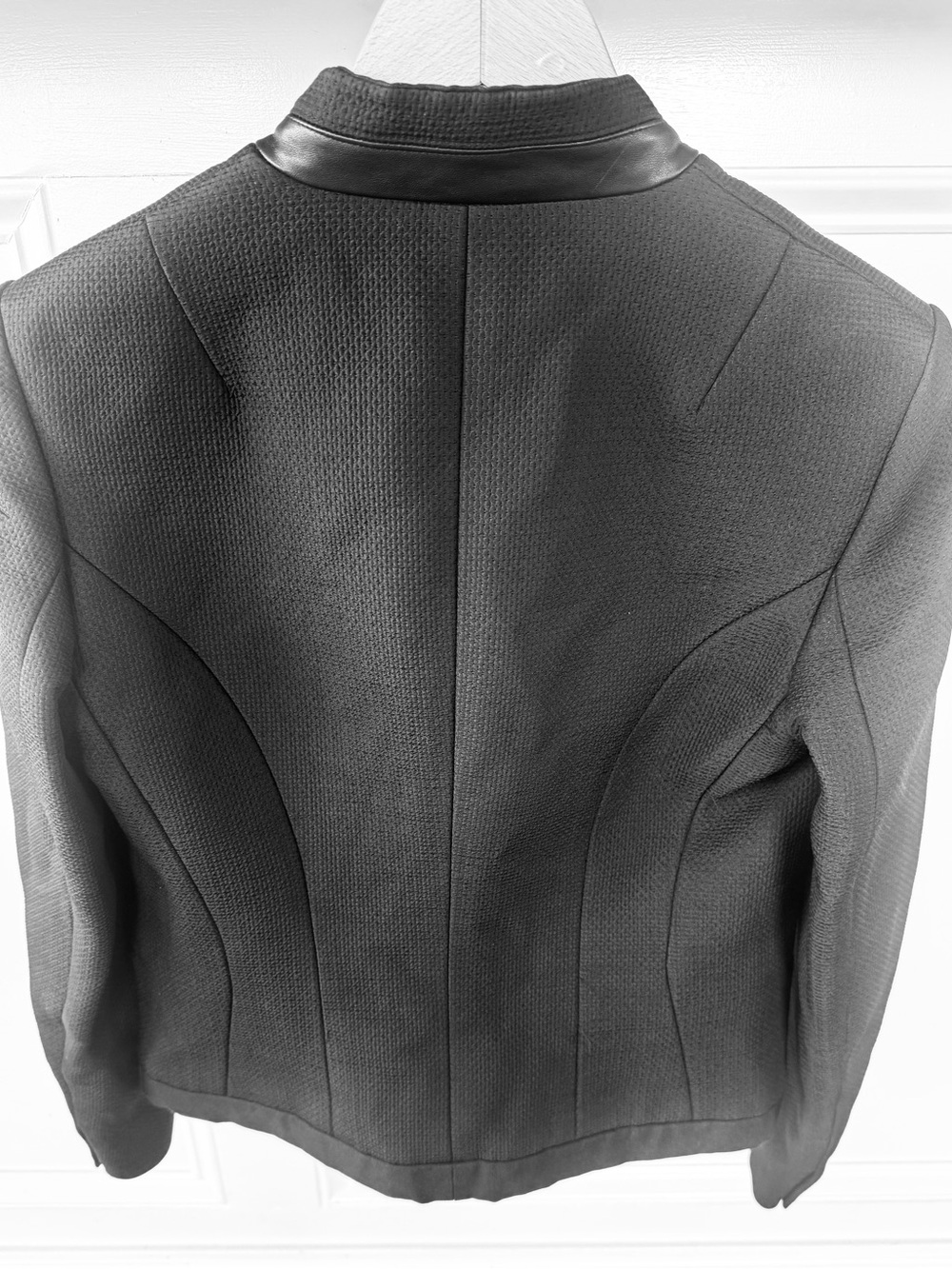 Rag & Bone Black Textured Collarless Jacket - Picture 2 of 6